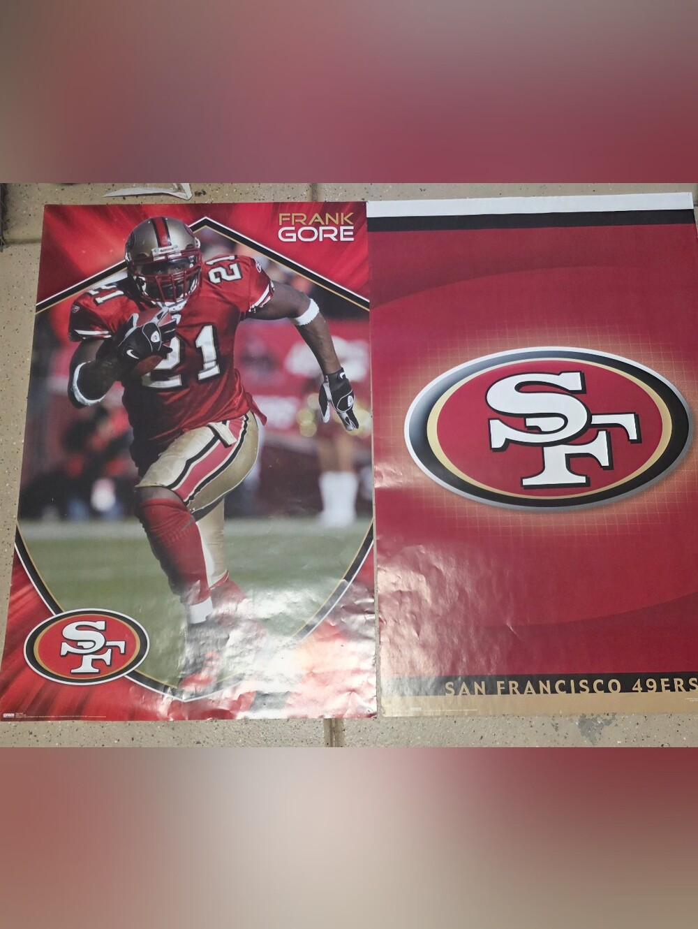 Frank Gore San Francisco 49ers Poster - Red & Gold